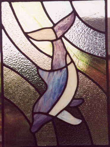 Dolphin. Commision for a internal bathroom window